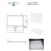 Obrazek Brodzik prostokątny Axim Ultraslim 120x80 biały