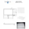 Obrazek Brodzik prostokątny Axim Ultraslim 140x90 biały