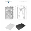 Obrazek Brodzik prostokątny Vexo 150x90 czarny