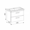 Obrazek Zestaw Songa 65 cm 2S dąb/biały