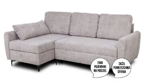 Obrazek Narożnik z funkcją spania Focus LUX prawy beż