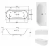 Obrazek Wanna Avita slim 160/75 L+nogi