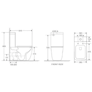 Obrazek Kompakt Enzo Rimless z deską wolnoopadającą spłukiwanie wirowe