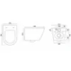 Obrazek Miska zawieszana Carlo Mini Rimless gold/white