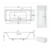 Obrazek Wanna Quadro Slim 170/75 +nogi