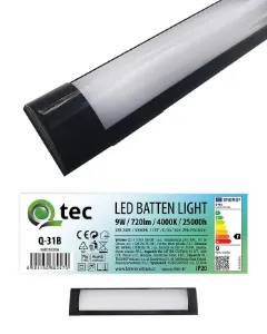 Oprawa Batten Led Czarna 9W Q-31b
