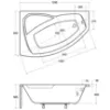 Obrazek Wanna Rima 130/85 L+nogi