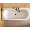 Obrazek Wanna  wolnostojąca narożna  Avita A-Line 150/75 P + syfon klik-klak czarny z przelewem slim