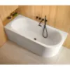 Obrazek Wanna  wolnostojąca narożna Avita A-Line 170/75 L + syfon klik-klak czarny z przelewem slim
