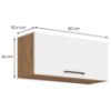 Obrazek Szafka kuchenna Vigo biały HG 80gu-36 1f