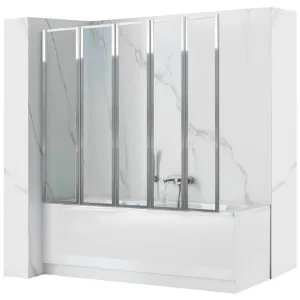 Obrazek Parawan wannowy Idea 120x140 chrom