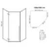 Obrazek Kabina prysznicowa Diamond Rea K6616 100x100x195 gold