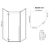 Obrazek Kabina prysznicowa Diamond Rea K6900 80x80x195 black