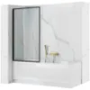 Obrazek Parawan wannowy Lagos ruchomy 70x140 black