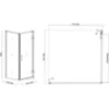 Obrazek Kabina prysznicowa kwadratowa Maja 80X80X190 czarny profil
