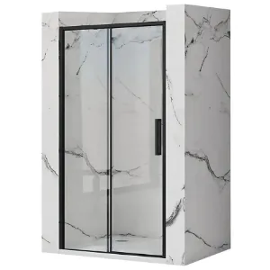 Drzwi prysznicowe Rapid Slide 100x195 black Rea K6400