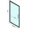 Obrazek Drzwi prysznicowe Rapid Swing 70x195 black Rea K6407