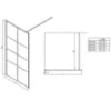 Obrazek Ścianka Walk-In Metro 70x195 black