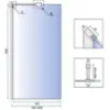 Obrazek Ścianka Walk-in Aero ˝N˝ Rea K7551 100x195 chrom