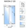 Obrazek Drzwi prysznicowe chrom Nixon-2 120x190 prawe chrom Rea K5003