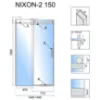 Obrazek Drzwi prysznicowe chrom Nixon-2 150x190 prawe chrom Rea K5009