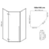 Obrazek Kabina prysznicowa Diamond Rea K5623 100x100x195 black