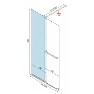 Obrazek Ścianka Walk-in Cortis Rea K8485 120x200 gold