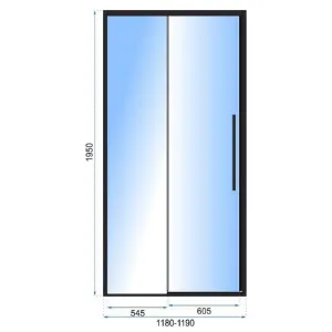 Obrazek Drzwi prysznicowe Solar 120x195 black Rea K6312