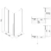 Obrazek Kabina prysznicowa Bravo 100x80x195 chrom