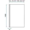 Obrazek Parawan wannowy Lagos-1 fix stały 70x140 black