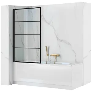 Obrazek Parawan wannowy Lagos-1 fix stały 80x140 black