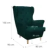 Obrazek Fotel Kingston Bis Holand 78 00/1 zielony