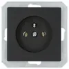 Obrazek Gniazdo pojedyncze 2p+z MEDIUM black 33508