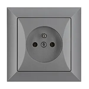 Gniazdo pojedyncze POLA silver 33108