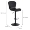 Obrazek Stołek barowy Iris 12026 czarny