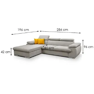 Obrazek Narożnik z funkcją spania Polo Pretty 01 lewostronny