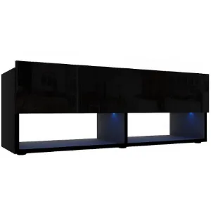 Szafka RTV Izumi 105 BL czarny mat/połysk
