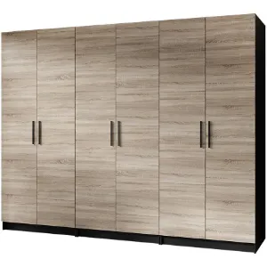Szafa X3 Gold 2d Czarny/Dąb Sonoma