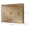 Obrazek Szafa X3 Gold 2d Dąb Craft Złoty/Dąb Craft Złoty