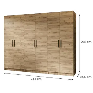 Obrazek Szafa X3 Gold 2d Dąb Craft Złoty/Dąb Craft Złoty