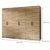 Obrazek Szafa X3 Gold 2d Dąb Sonoma/Dąb Craft Złoty