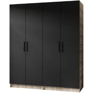Szafa X2 Gold 2d Dąb Sonoma/Czarny