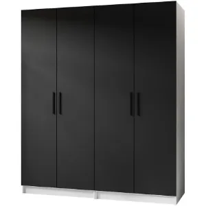 Szafa X2 Gold 2d Biały/Czarny