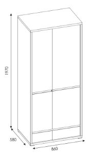 Obrazek Szafa Shetland 2D-2S TYP 20