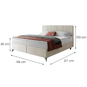 Obrazek Łóżko Wave z topperem 140x200 Manila 01/Tilia 03
