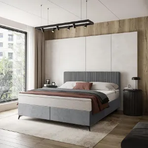 Obrazek Łóżko Wave z topperem 140x200 Manila 16/Tilia 90