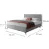 Obrazek Łóżko Wave z topperem 140x200 Manila 15/Tilia 86