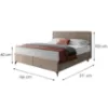 Obrazek Łóżko Wave z topperem 160x200 Manila 21/Tilia 17