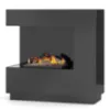 Obrazek Kominek elektryczny Zen Lewy 400/600 Black Glossy