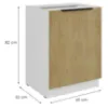 Obrazek Szafka Kuchenna Cremona Wh 60d 1f Bb